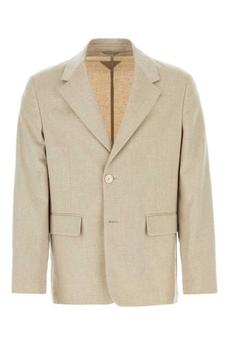 Prada Melange Sand Cashmere Blazer - Prada - Modalova