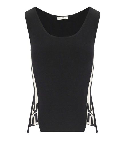 Elisabetta Franchi Logoed Bands Top - Elisabetta Franchi - Modalova