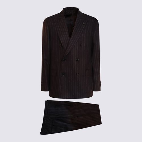 Lardini Navy Wool Suit - Lardini - Modalova