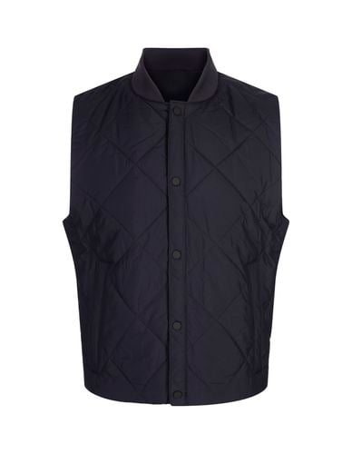 Dark Waterproof Gilet With Rhombus Stitching - Hugo Boss - Modalova