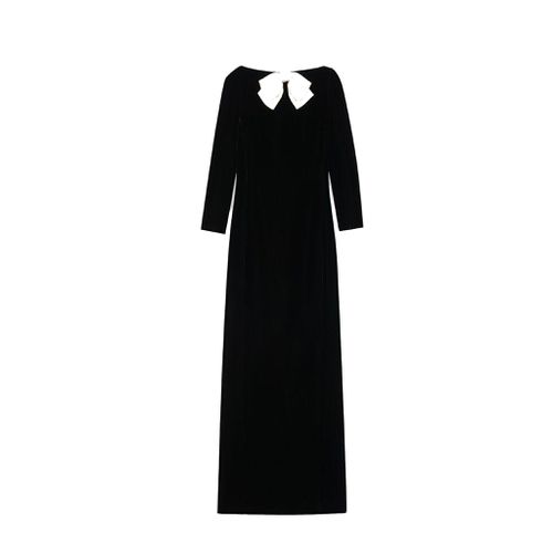 Saint Laurent Velvet Long Dress - Saint Laurent - Modalova