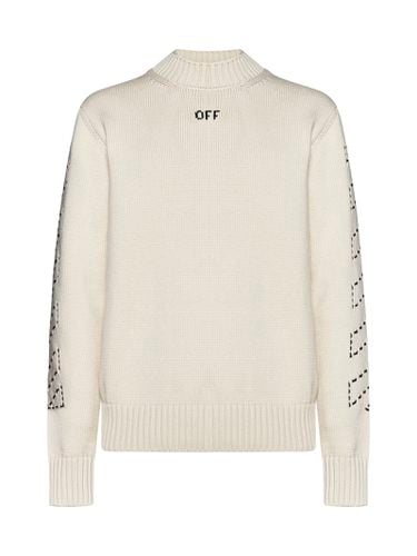 Diagonal Arrow Sweater With Logo - Off-White - Modalova