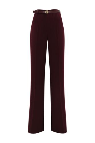 Satin Palazzo Trousers - Elisabetta Franchi - Modalova