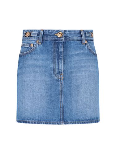 Versace Denim Mini Skirt - Versace - Modalova