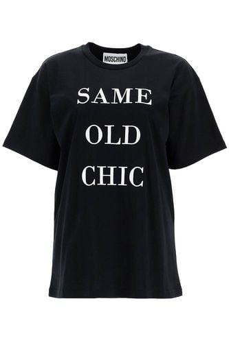 Oversized T-shirt With Same Old - Moschino - Modalova