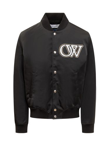 Varsity Bomber Jacket With Logo - Off-White - Modalova