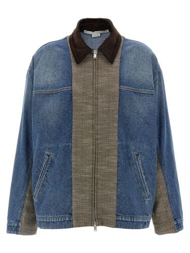 Tweed Insert Denim Jacket - Stella McCartney - Modalova