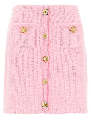 Jewel Button Knit Mini Skirt - self-portrait - Modalova