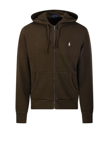 Pony Embroidered Zip-up Hoodie - Polo Ralph Lauren - Modalova