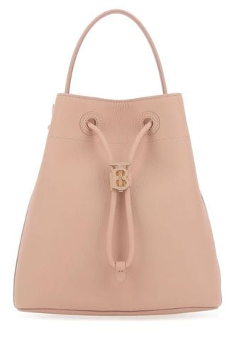 Pink Leather Small Tb Bucket Bag - Burberry - Modalova