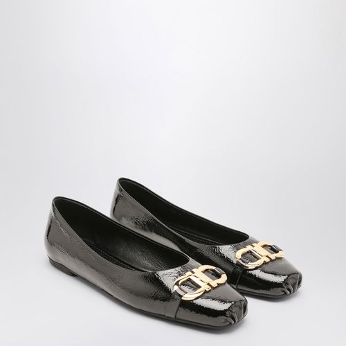 Black Patent Leather Gancini Ballerina - Ferragamo - Modalova