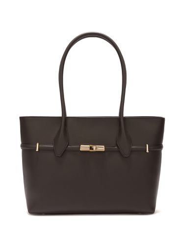 Shopping Bag Goccia L Choco In Leather - Furla - Modalova