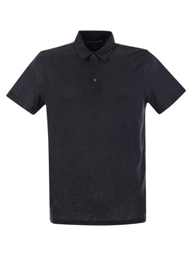 Linen Short-sleeved Polo Shirt - Majestic Filatures - Modalova