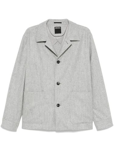 Button-detailed Straight Hem Jacket - Zegna - Modalova