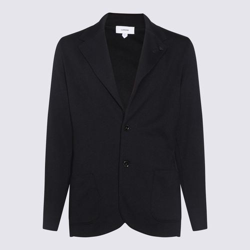 Lardini Navy Blue Wool Blazer - Lardini - Modalova