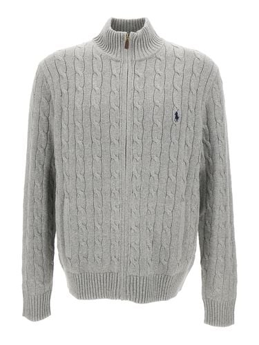 Zip-up Sweater With Pony Embroidery In Cotton Man - Polo Ralph Lauren - Modalova