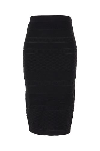 Black Stretch Viscose Blend Skirt - Elisabetta Franchi - Modalova