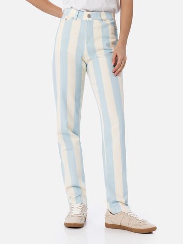 Woman Light Blue Striped Print Denim Belleville - MC2 Saint Barth - Modalova