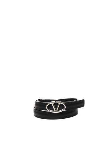 Black Leather Belt - Valentino Garavani - Modalova