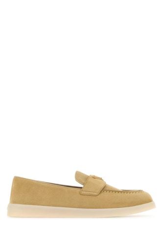 Prada Beige Suede Loafers - Prada - Modalova