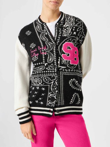 Woman College Jacket With Bandanna Print - MC2 Saint Barth - Modalova