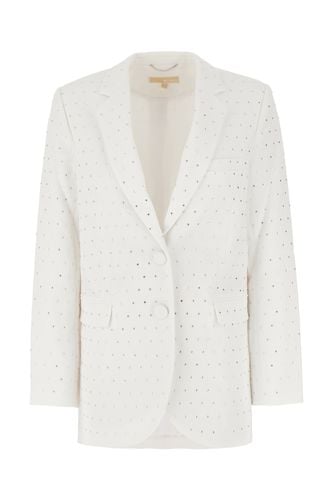 White Stretch Polyester Blazer - Michael Kors - Modalova