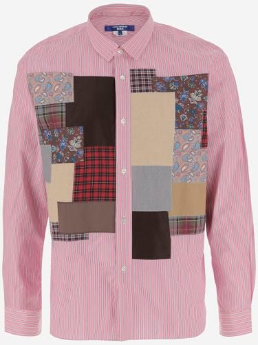 Cotton Blend Shirt With Patchwork Pattern - Junya Watanabe - Modalova