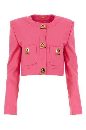 Fuchsia Stretch Gabardine Blazer - Moschino - Modalova