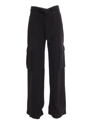 Cargo Palazzo Raven With Self Tie Belt - 7 For All Mankind - Modalova