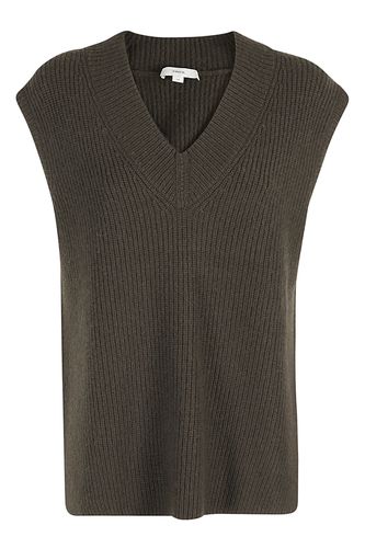 Vince Ribbed V Nk Vest - Vince - Modalova