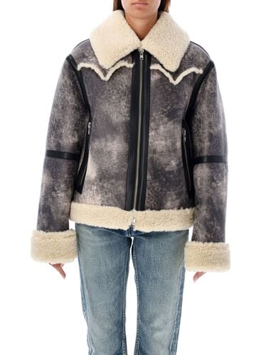 Eco Shearling Aviator Jacket - STAND STUDIO - Modalova