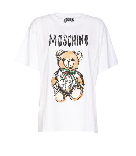 Moschino Drawn Teddy Bear T-shirt - Moschino - Modalova