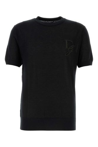 Black Cashmere T-shirt - Dolce & Gabbana - Modalova