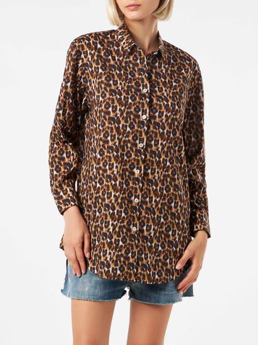 Leopard Print Cotton Shirt With Embroidery - MC2 Saint Barth - Modalova