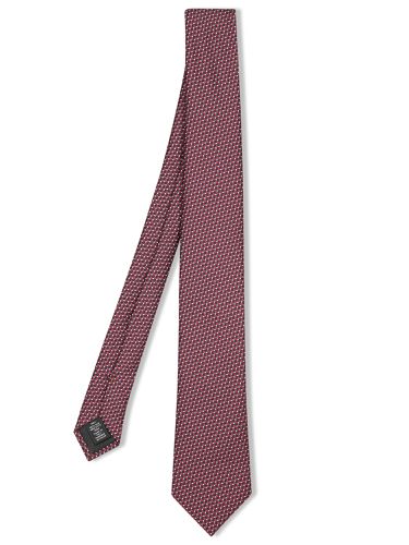 Micro Geometric Silk Tie In - Zegna - Modalova