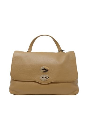 Z0260 Postina Daily Giorno M Cappuccino Leather Handbag - Zanellato - Modalova