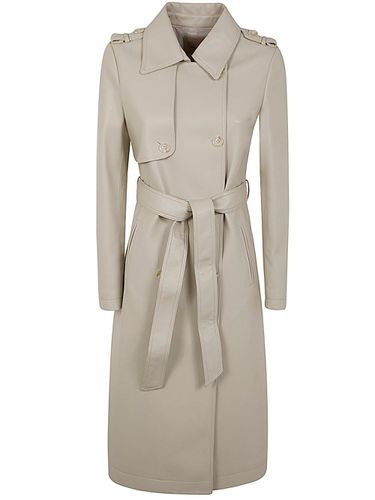 Belt Long Coated Trench Coat - TwinSet - Modalova