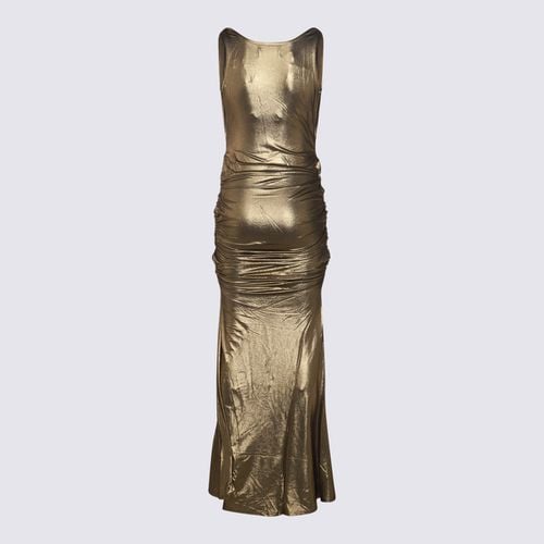 Gold Viscose Long Dress - Vivienne Westwood - Modalova