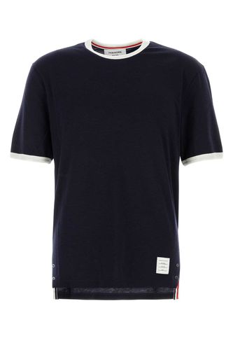 Blue Stretch Wool T-shirt - Thom Browne - Modalova