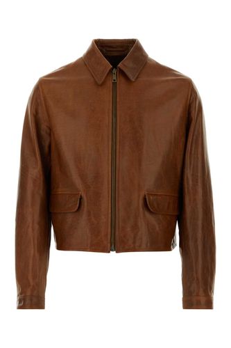 Prada Caramel Leather Jacket - Prada - Modalova