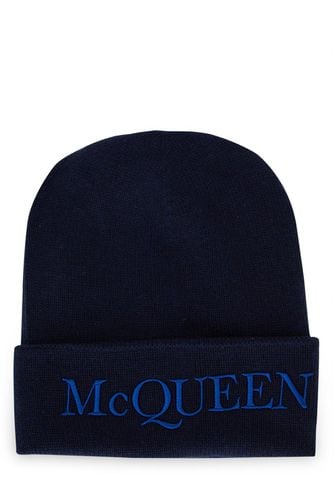 Logo Embroidered Knitted Beanie - Alexander McQueen - Modalova