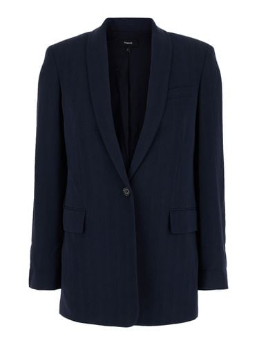 Single-breasted Jacket With Shawl Collar In Cady Woman - Theory - Modalova