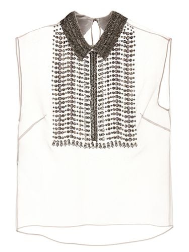 Alberta Ferretti Beaded Chiffon Top - Alberta Ferretti - Modalova