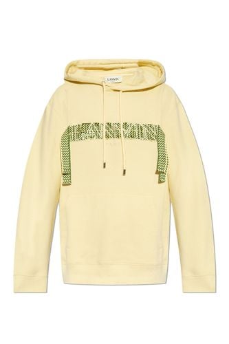 Logo-embroidered Lace-detailed Drawstring Hoodie - Lanvin - Modalova