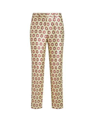 Etro Shiny Yellow Jacquard Trousers - Etro - Modalova