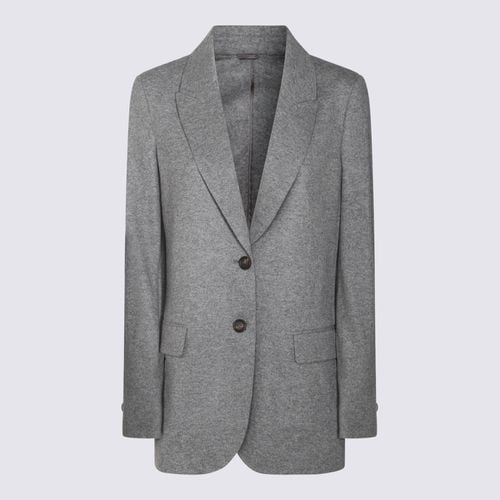 Brunello Cucinelli Grey Wool Blazer - Brunello Cucinelli - Modalova