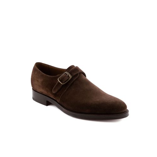 Brown Suede Monk Strap Shoe - Edward Green - Modalova