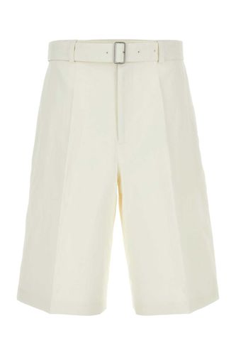 Ivory Linen Bermuda Shorts - Jil Sander - Modalova