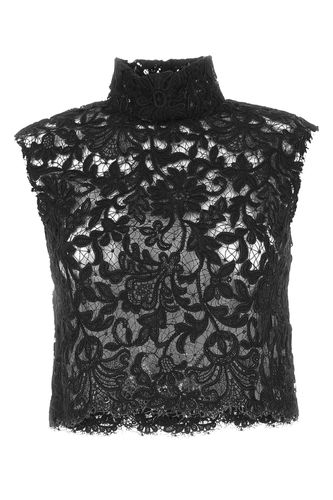 Saint Laurent Black Lace Top - Saint Laurent - Modalova