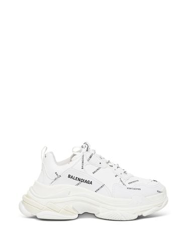 Triple S Sneakers With Allover Logo Print - Balenciaga - Modalova